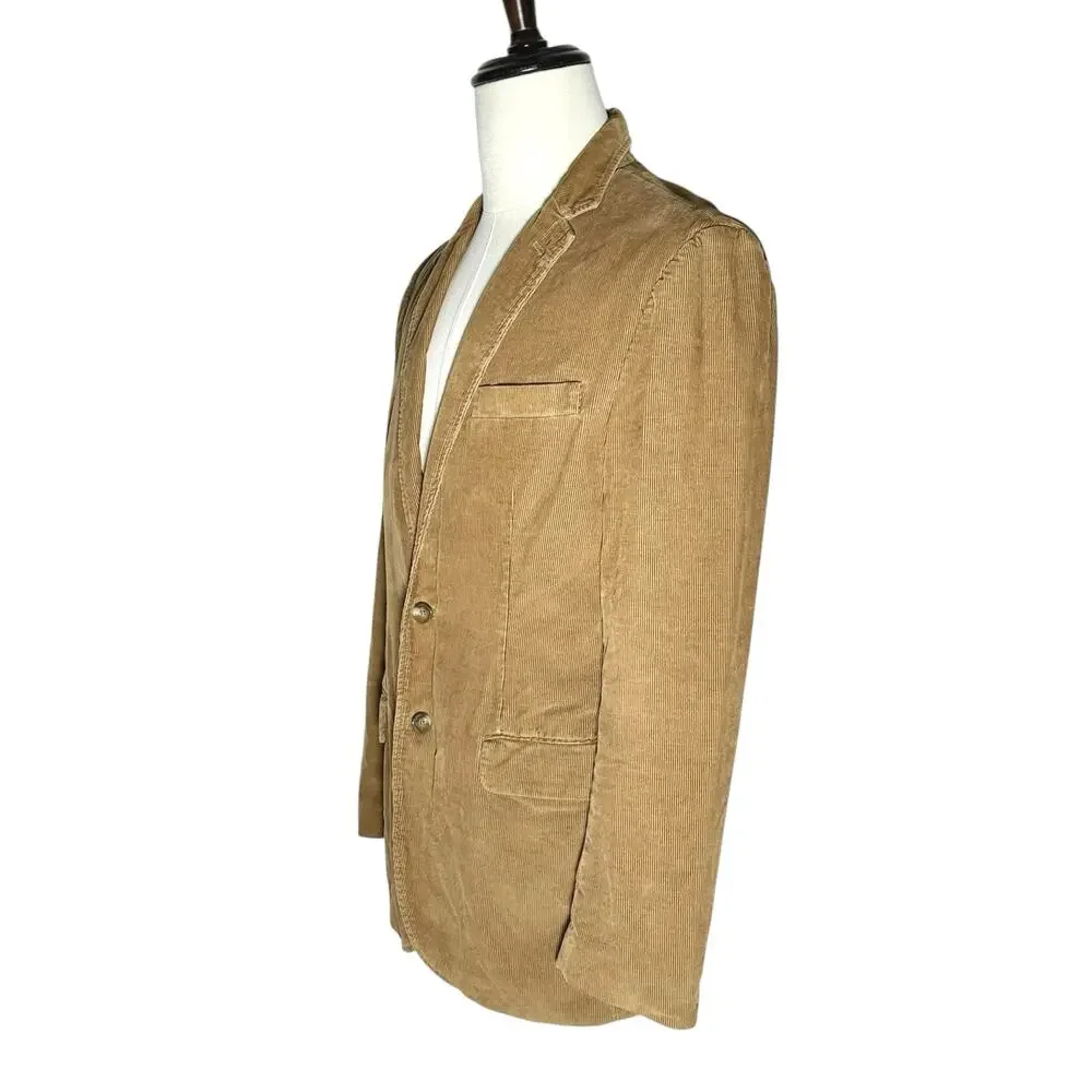 J. Crew | Men | Tan Corduroy Single Breasted Blazer | Size Medium